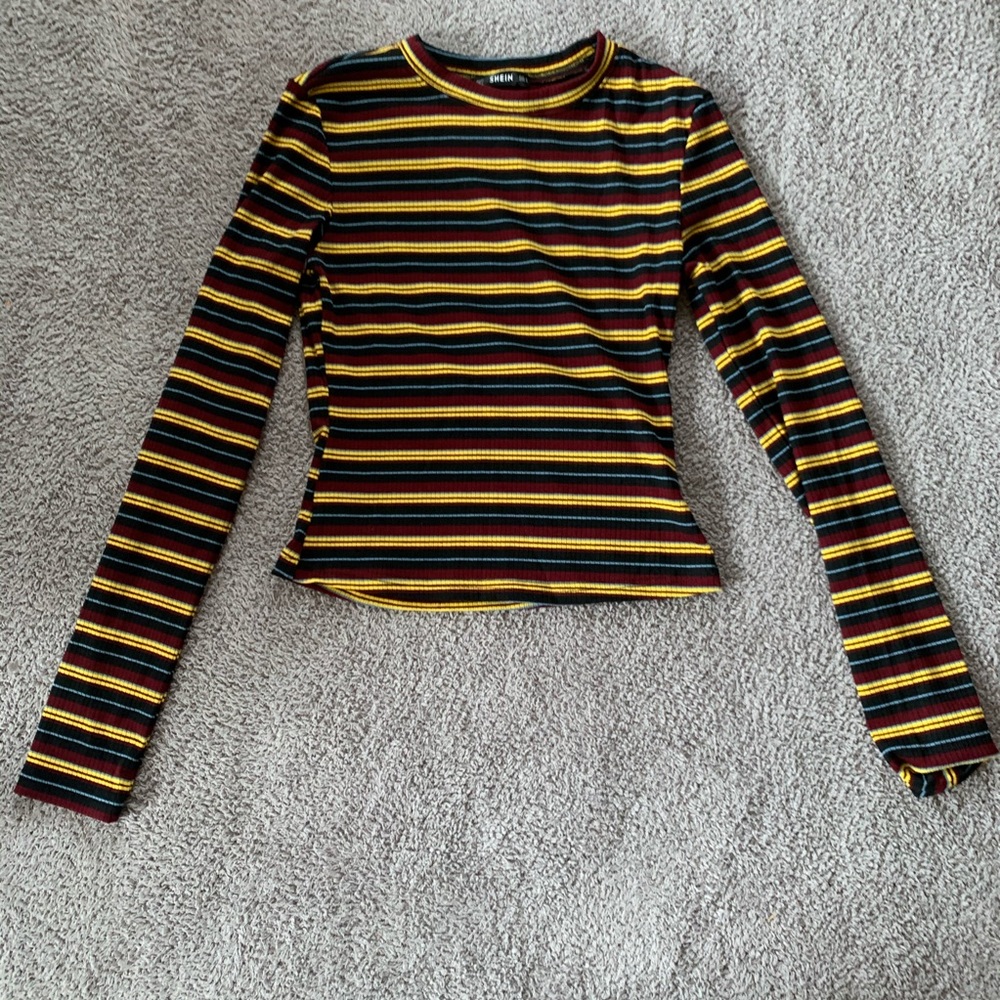 NWT Vintage Style Striped Knit Long Sleeve Top